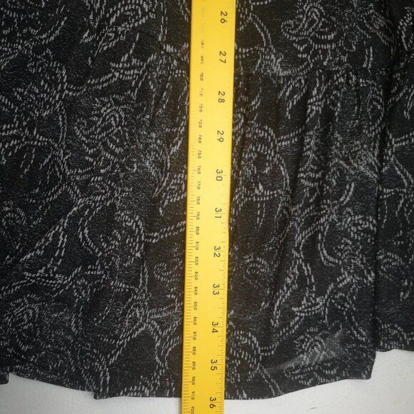 Jane & Delancy Ladies Size Large Black & Grey Pattern Short Sleeves Flowy Dress - Picture 8 of 8